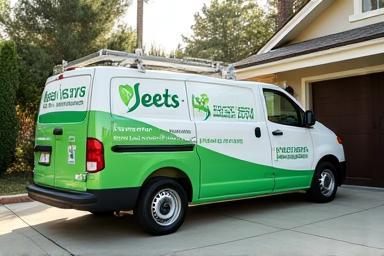 Deets mobile wash van at a customer's home