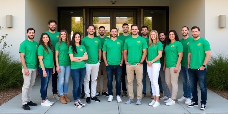 Entire Deets team outside their office in Irvine, California